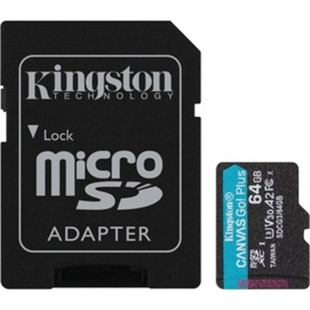 KINGSTON 64Gb Microsdxc Canvas Go Plus, SDCG3/64GB SDCG3/64GB